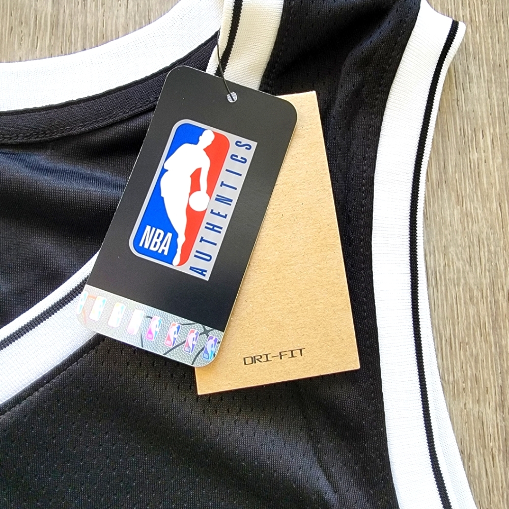 BRAND NEW Nike Brooklyn Nets Kyrie Irving Jersey Black Men's Size XL - Picture 8 of 9